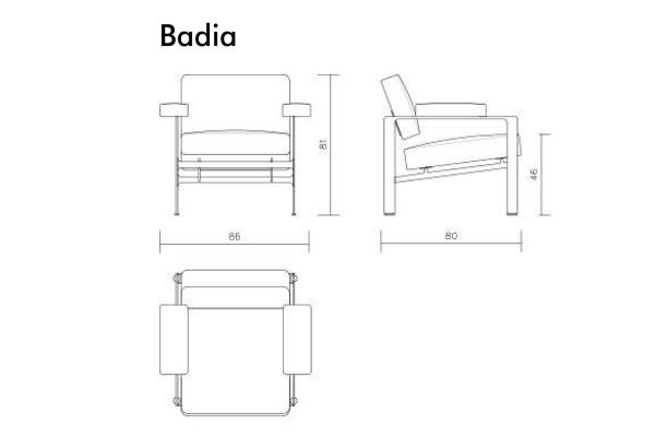 Badia dizajn fotelja metalni okvir