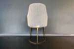 NORA luksuzna tapacirana stolica sa rukonaslonom visok naslon zlatna ili bakar 3