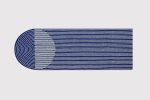 Ply blue, ručno vezen luksuzni tepih, krug i pravougaonik, gan rugs