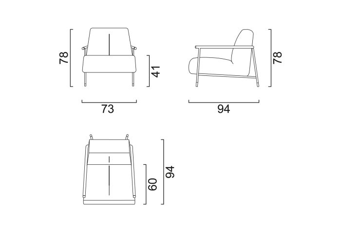 NOOK dizajnerska fotelja metalno postolje