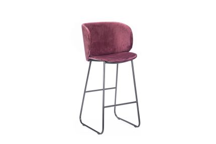 KALI dizajnerska tapacirana barska stolica, oble forme